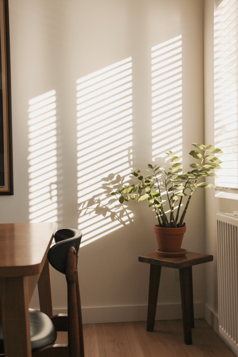 Détail du garde corps de l'escalier, en cordage croisé