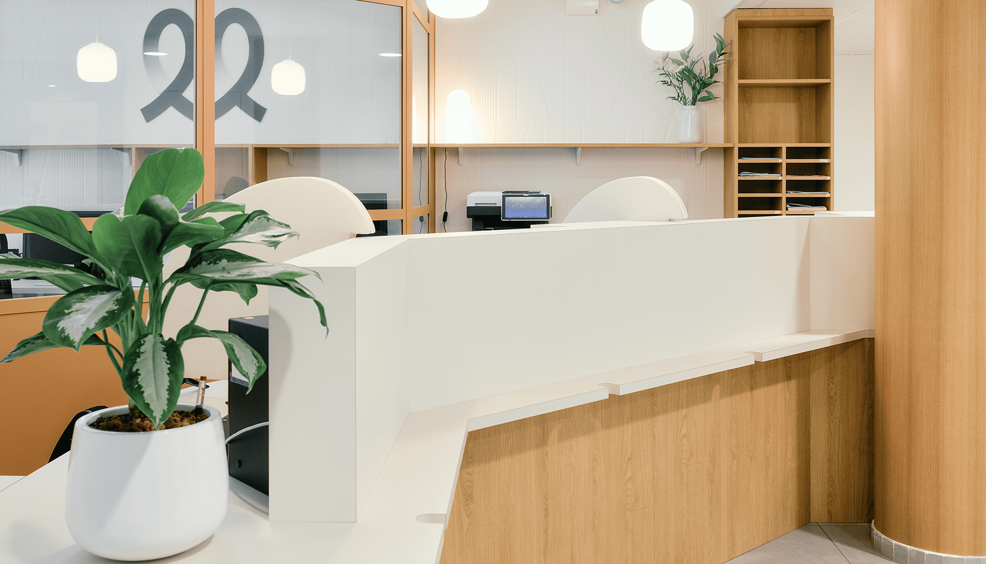 Détails de la banque d'accueil d'un cabinet médical